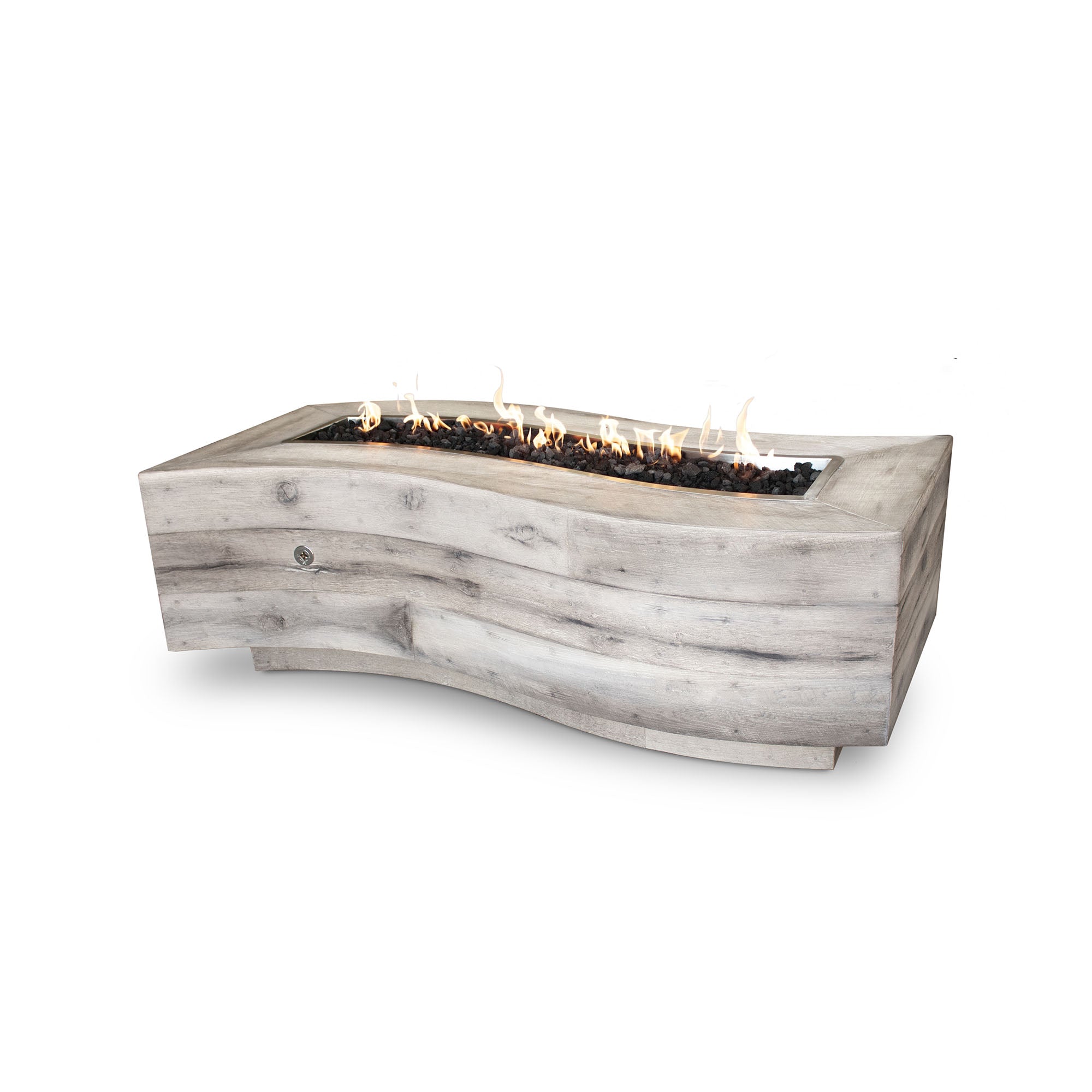 The Outdoor Plus Big Sur Fire Pit | Wood Grain Concrete