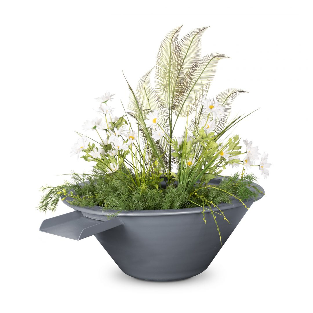 The Outdoor Plus Cazo Planter & Water Bowl | Metal Powder Coat