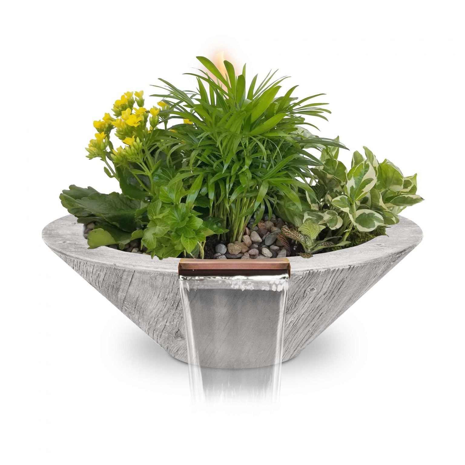 The Outdoor Plus Cazo Planter & Water Bowl | GFRC Wood Grain