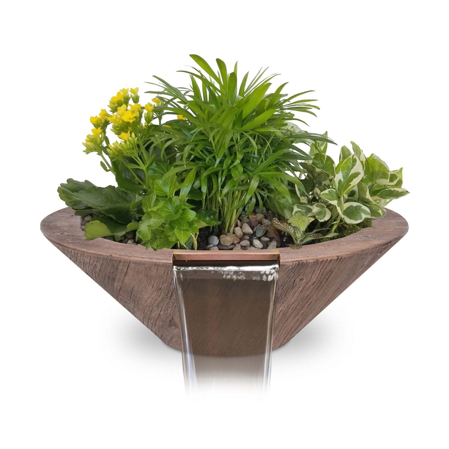 The Outdoor Plus Cazo Planter & Water Bowl | GFRC Wood Grain