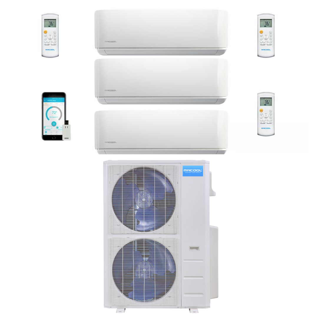 MRCOOL DIY Mini Split - 39,000 BTU 3 Zone Ductless Air Conditioner and Heat Pump, DIY-B-348HP091218