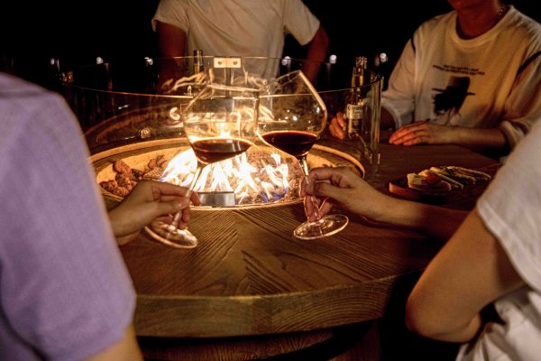 Elementi Lafite Barrel Fire Table - Redwood