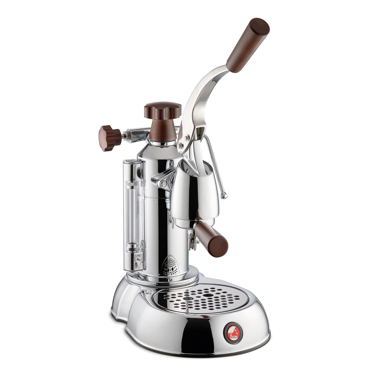 La Pavoni Stradivari Europiccola 8 Cup  Espresso Machine In Chrome with Wood #ESW-8