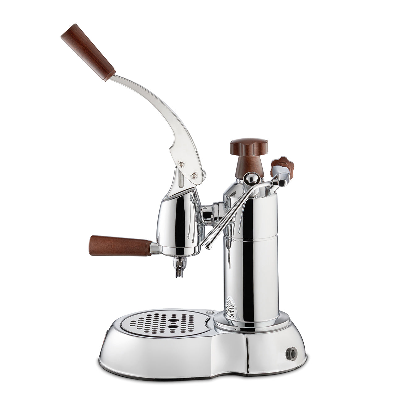 La Pavoni Stradivari Europiccola 8 Cup  Espresso Machine In Chrome with Wood #ESW-8