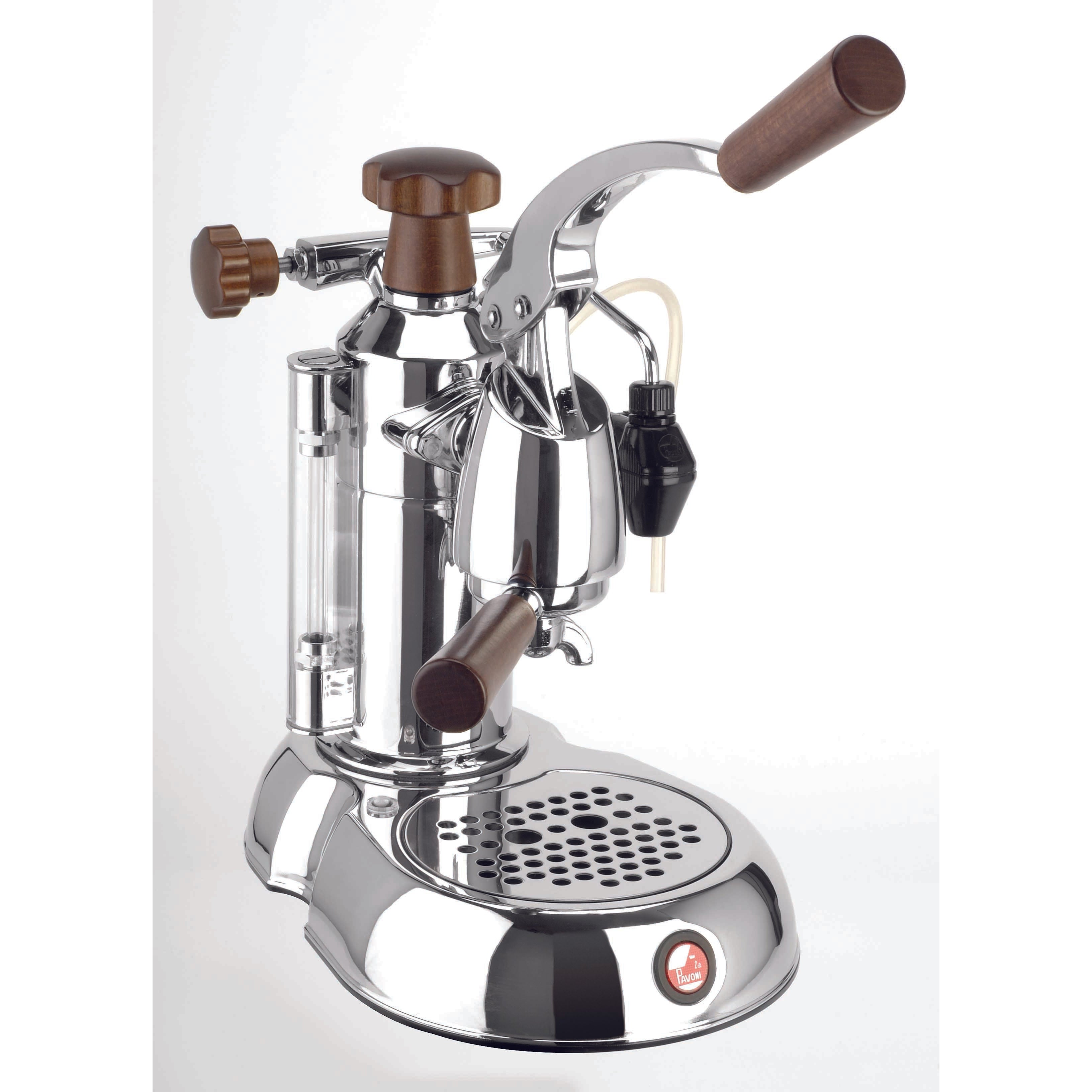 La Pavoni Stradivari Europiccola 8 Cup  Espresso Machine In Chrome with Wood #ESW-8