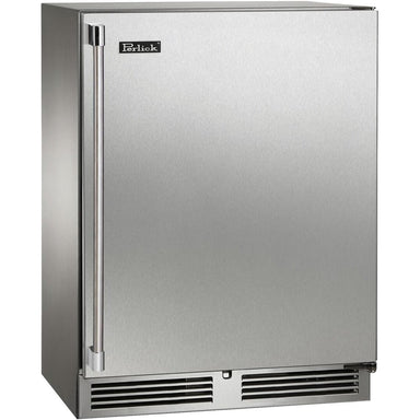 HH24BO-4-1R Perlick Signature Series Shallow Depth 18" Depth Outdoor Beverage Center with stainless steel solid door, hinge right-1