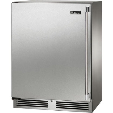 HH24WO-4-1L Perlick Signature Series Shallow Depth 18" Depth Outdoor Wine Reserver with stainless steel solid door, hinge left-1