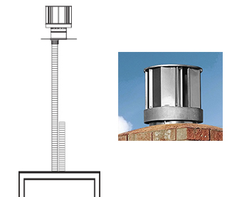 Majestic Gas Insert Venting - 30/30 Termination Kits for Ruby/Jasper Fireplace Insert