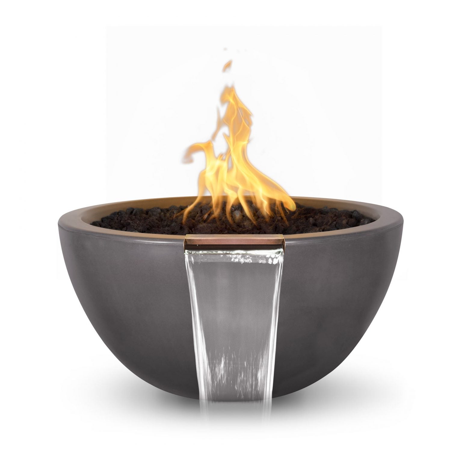 The Outdoor Plus Luna Fire & Water Bowl | GFRC Concrete