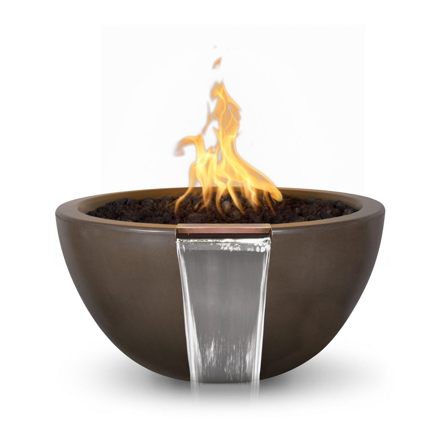 The Outdoor Plus Luna Fire & Water Bowl | GFRC Concrete