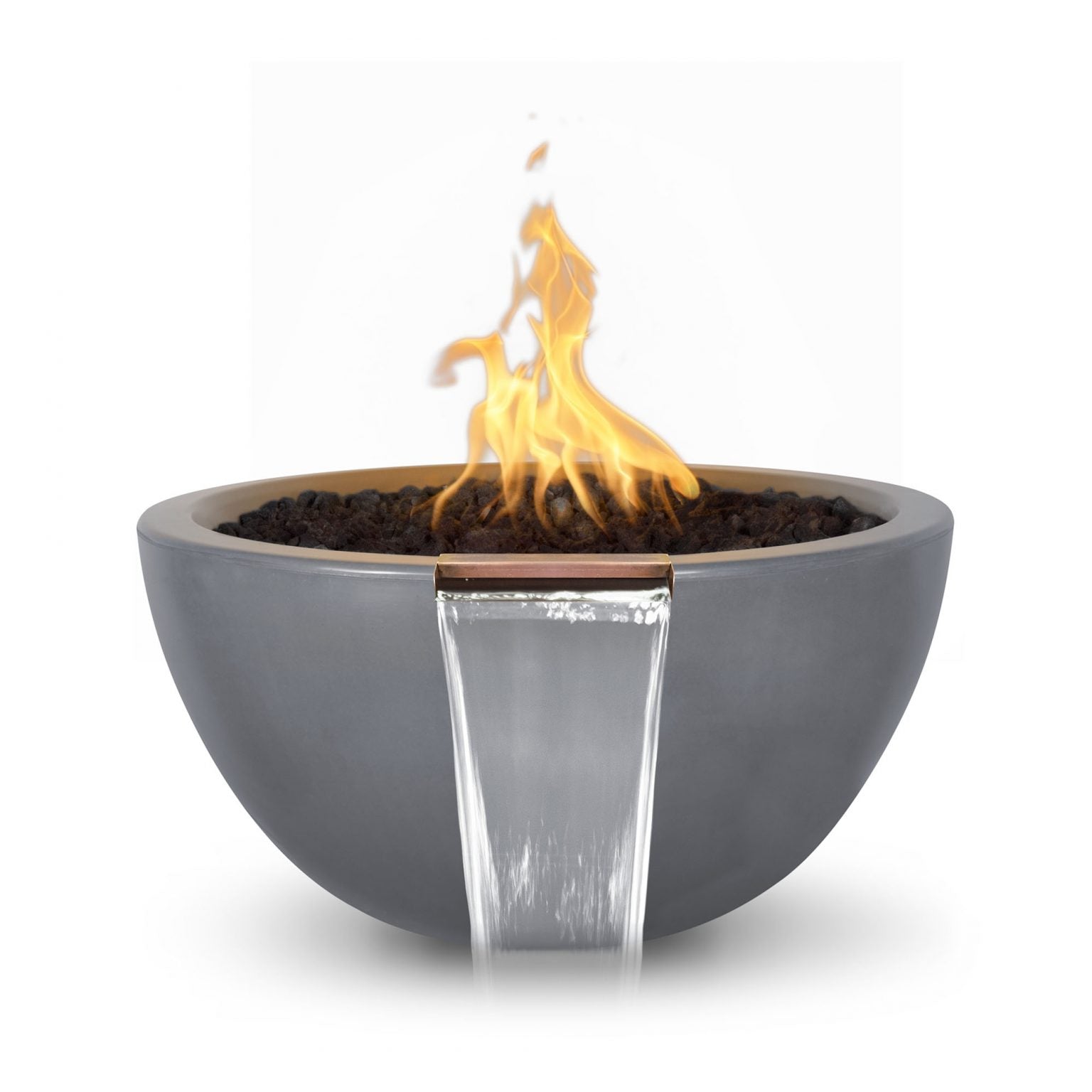 The Outdoor Plus Luna Fire & Water Bowl | GFRC Concrete