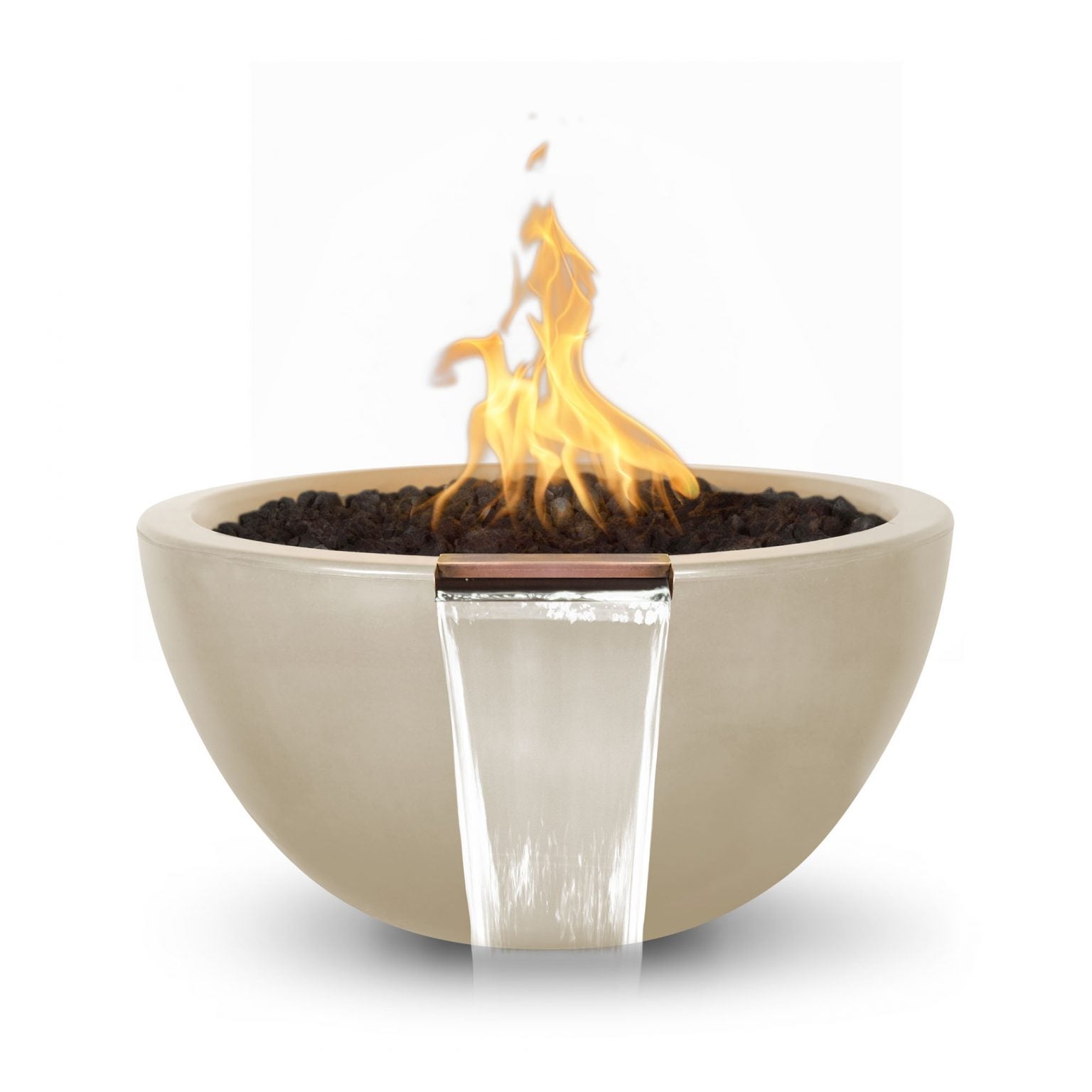 The Outdoor Plus Luna Fire & Water Bowl | GFRC Concrete