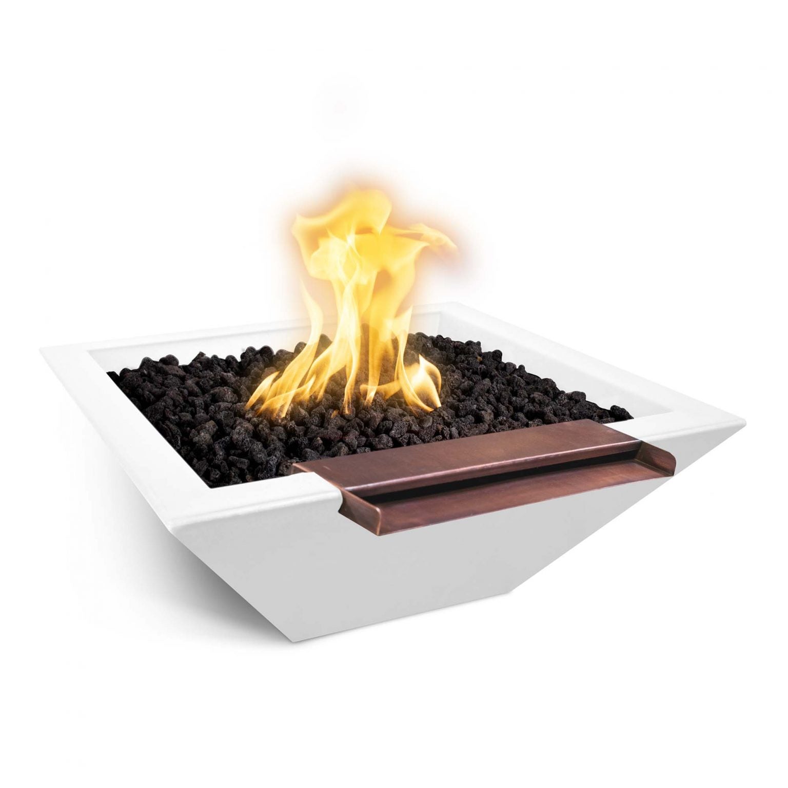 The Outdoor Plus Maya Fire & Water Bowl Wide Spill | GFRC Concrete