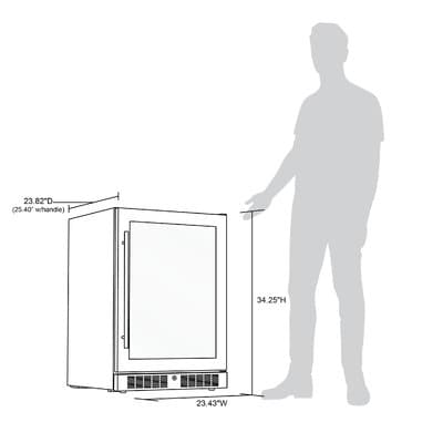 NewAir NewAir 24” Built-in Premium 224 Can Beverage  Refrigerator-  NBC224SS00