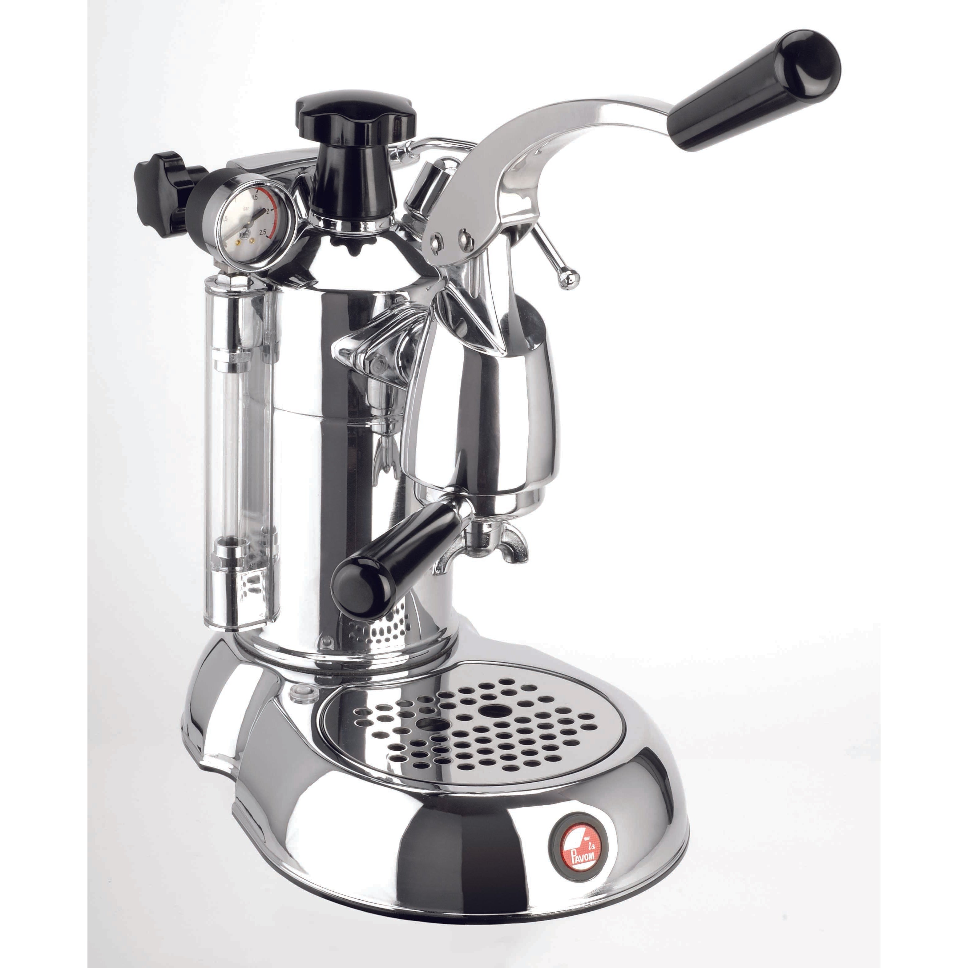 La Pavoni Stradivari 16 Cup Professional Espresso Machine In Chrome & Black #PSC-16