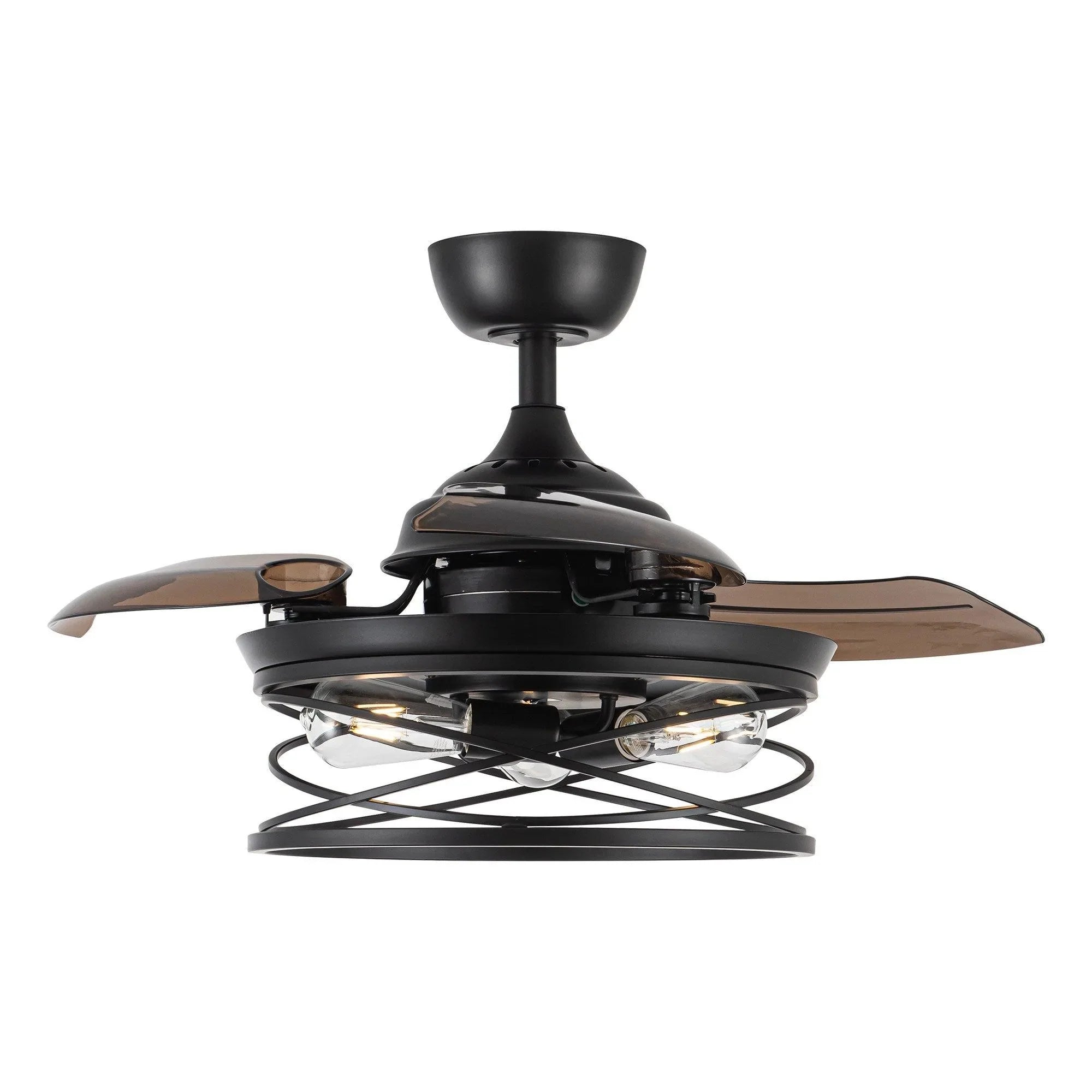 Parrot Uncle 36 In. Petra Industrial Ceiling Fan with Lighting and Remote Control