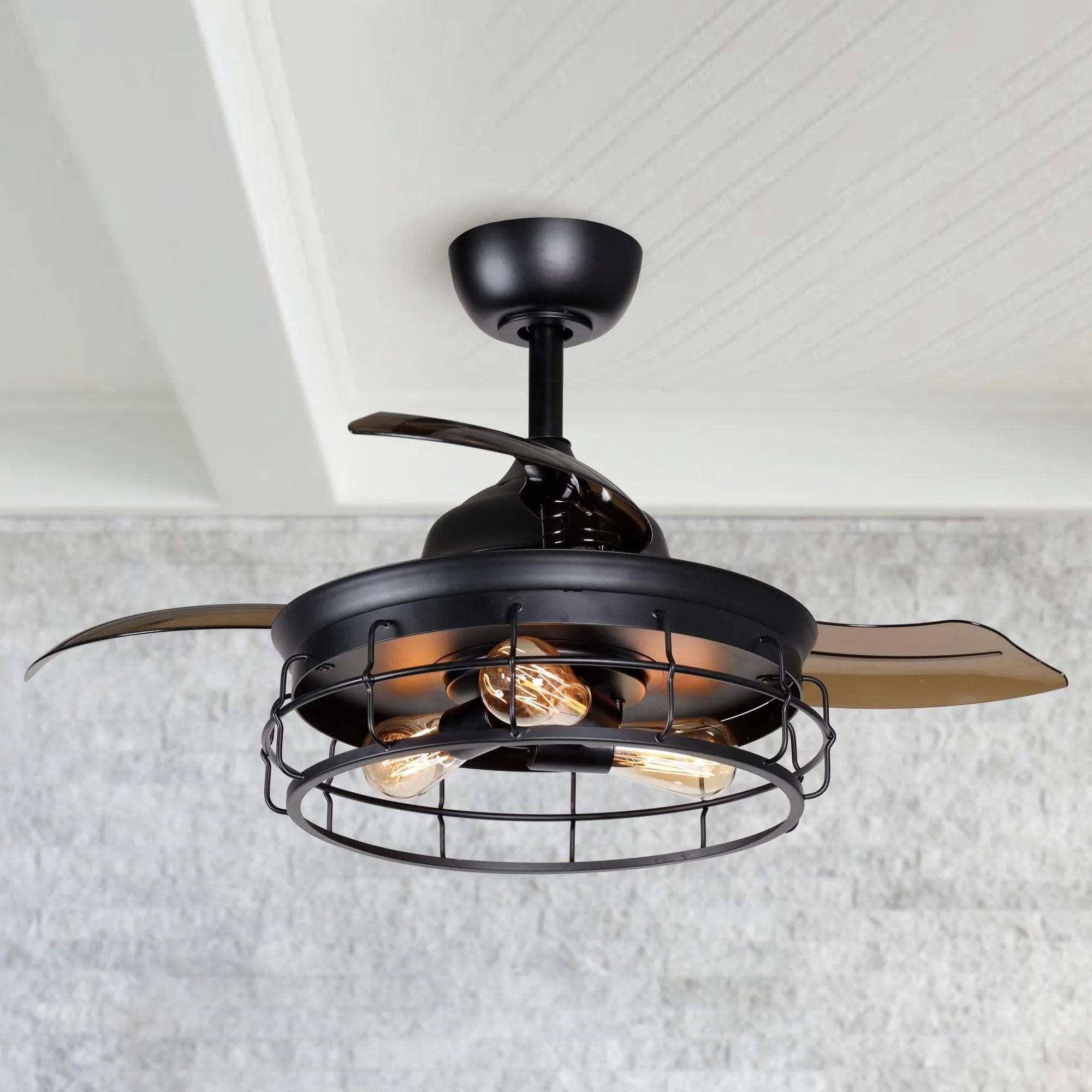 Parrot Uncle 36 In. Pickett Industrial Ceiling Fan with Lighting and Remote Control