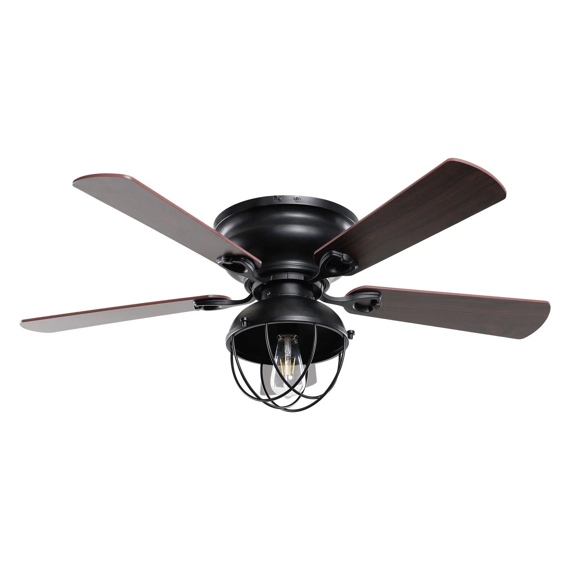 Parrot Uncle 42 In. Industrial Ceiling Fan with Lighting and Remote Control