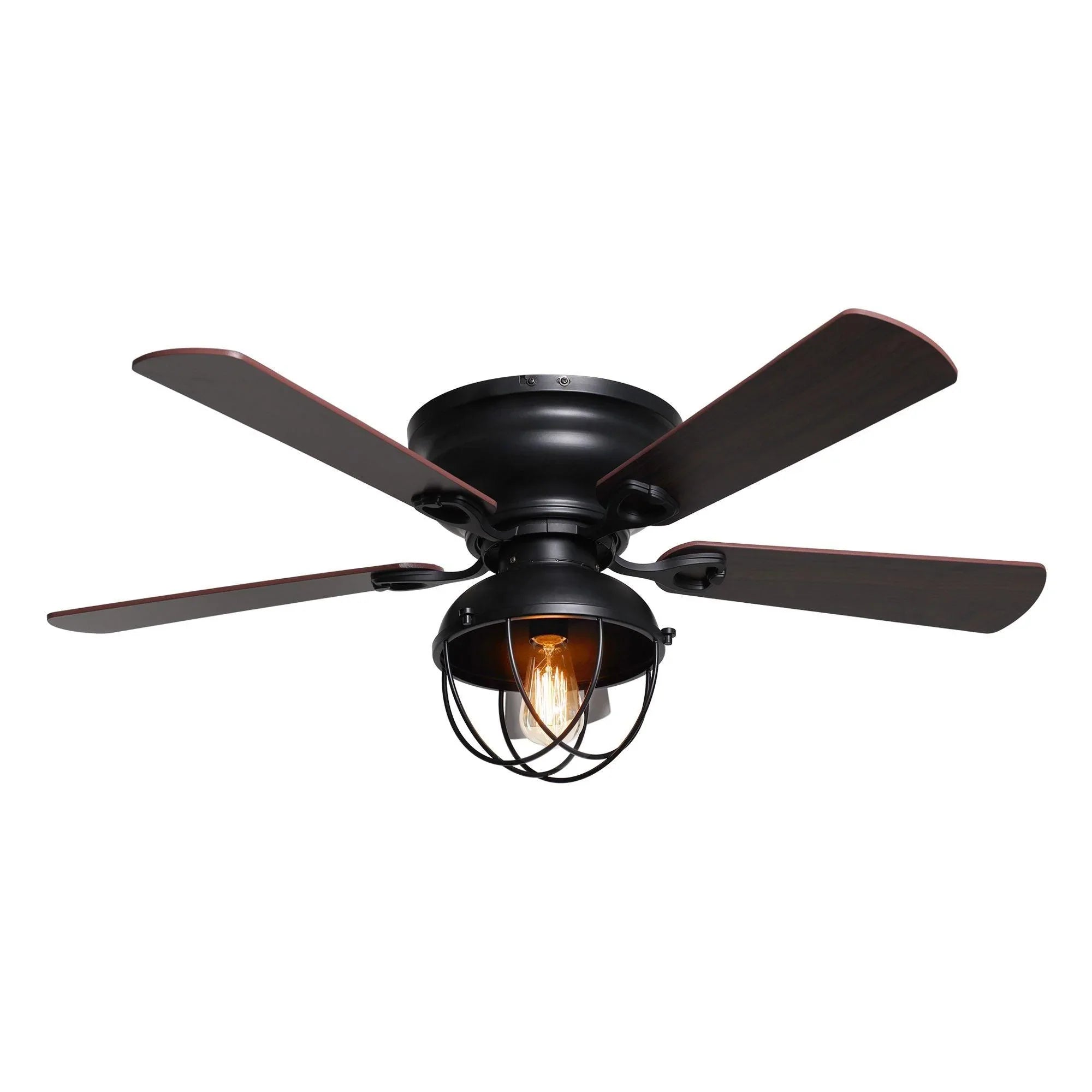 Parrot Uncle 42 In. Industrial Ceiling Fan with Lighting and Remote Control