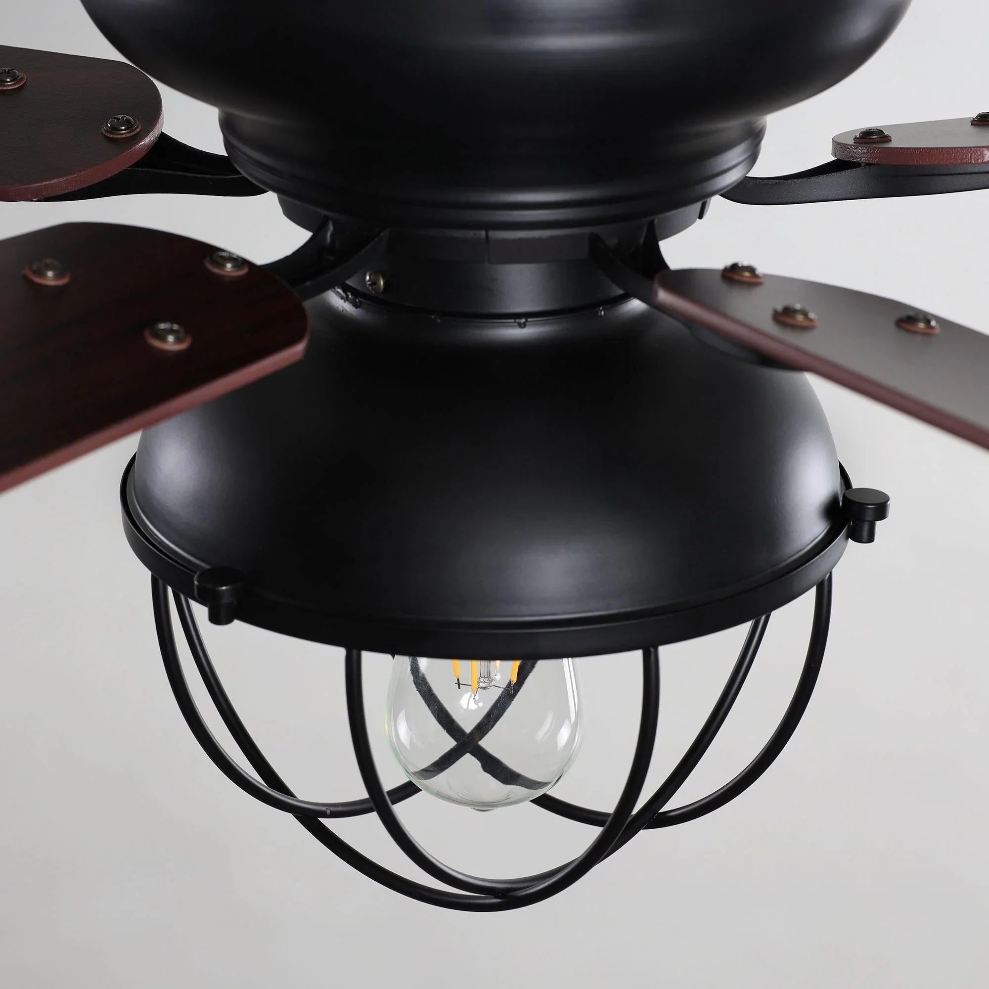 Parrot Uncle 42 In. Industrial Ceiling Fan with Lighting and Remote Control