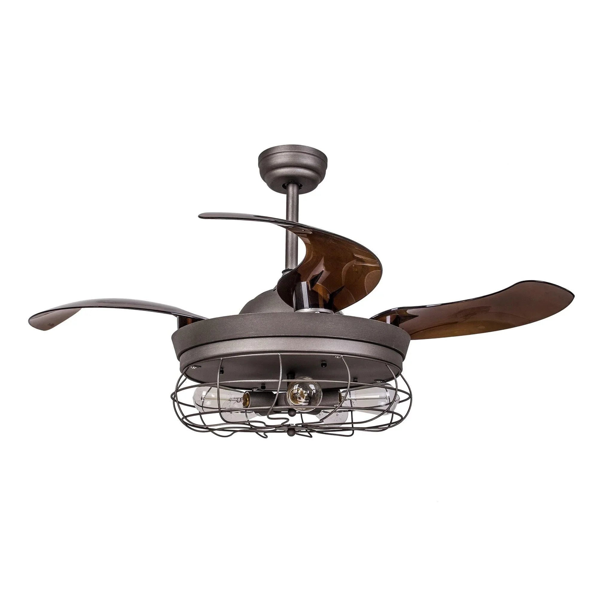 Parrot Uncle 46 In. Benally Industrial Ceiling Fan with Lighting and Remote Control