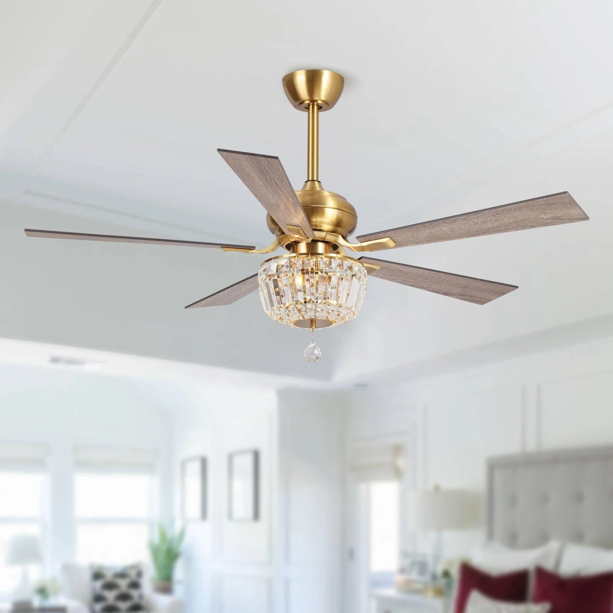 Parrot Uncle 52 In. Berkshire Modern Ceiling Fan with Lighting and Remote Control