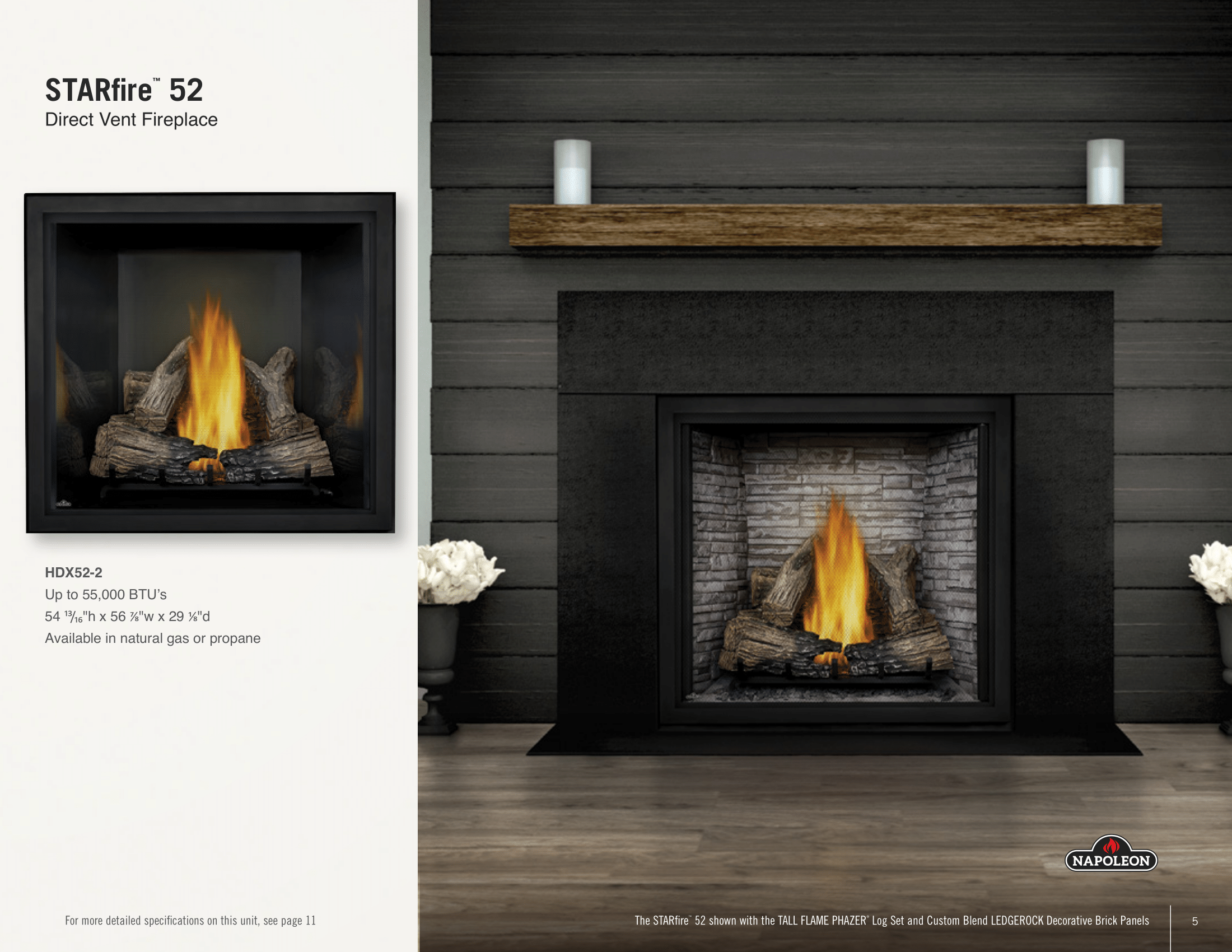 Napoleon Starfire Direct Vent Gas Fireplace