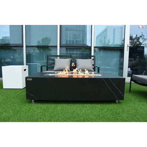 Elementi Varna Marble Porcelain Fire Table