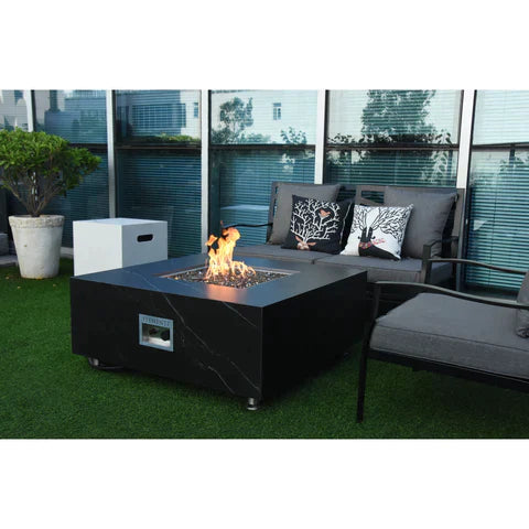 Elementi Sofia Marble Porcelain Fire Table