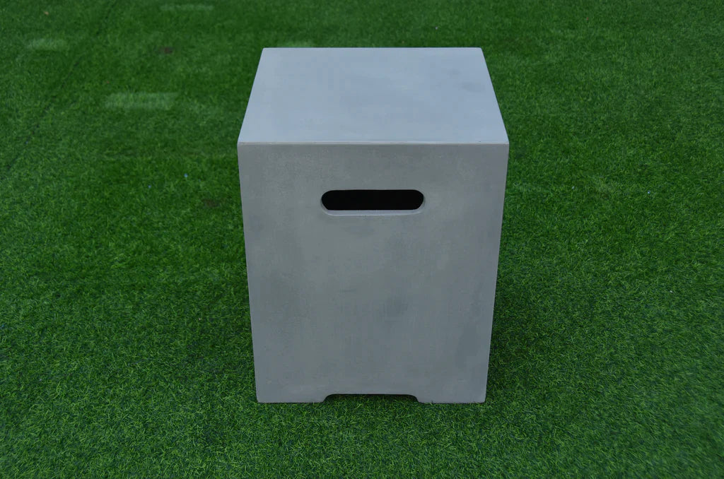 Elementi Square Tank Cover 15.7x15.7x20''H Gray ONB01-109