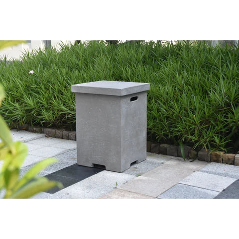 Elementi Square Tank Cover 17.7 x 17.7 x 24.4" - Light Grey ONB01-105LG