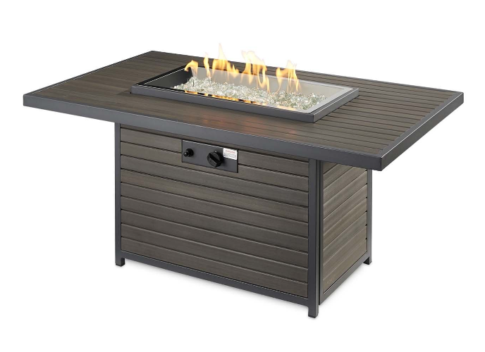 The Outdoor Greatroom | Brooks Rectangular Gas Fire Pit Table