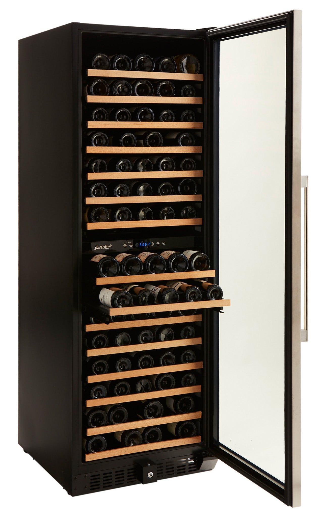 Smith & Hanks 166 Bottle Premium Dual Zone Stainless Steel Wine Refrigerator-RE100041B