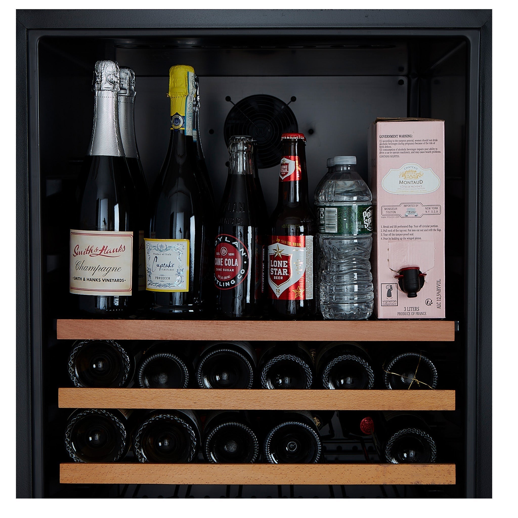 Smith & Hanks 166 Bottle Premium Dual Zone Stainless Steel Wine Refrigerator-RE100041B