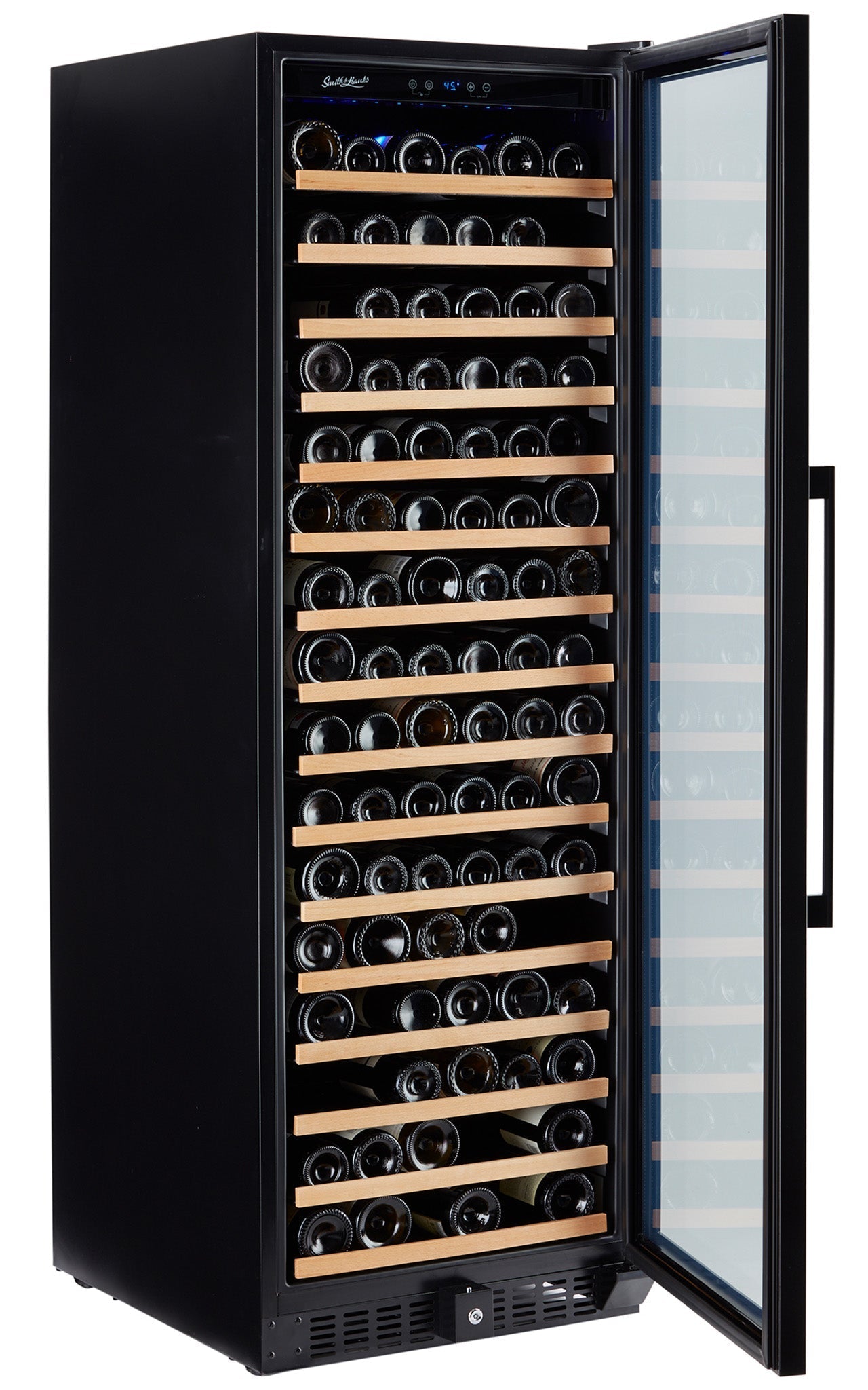 Smith & Hanks 166 Bottle Black Stainless Wine Refrigerator, Single Zone- RE55003