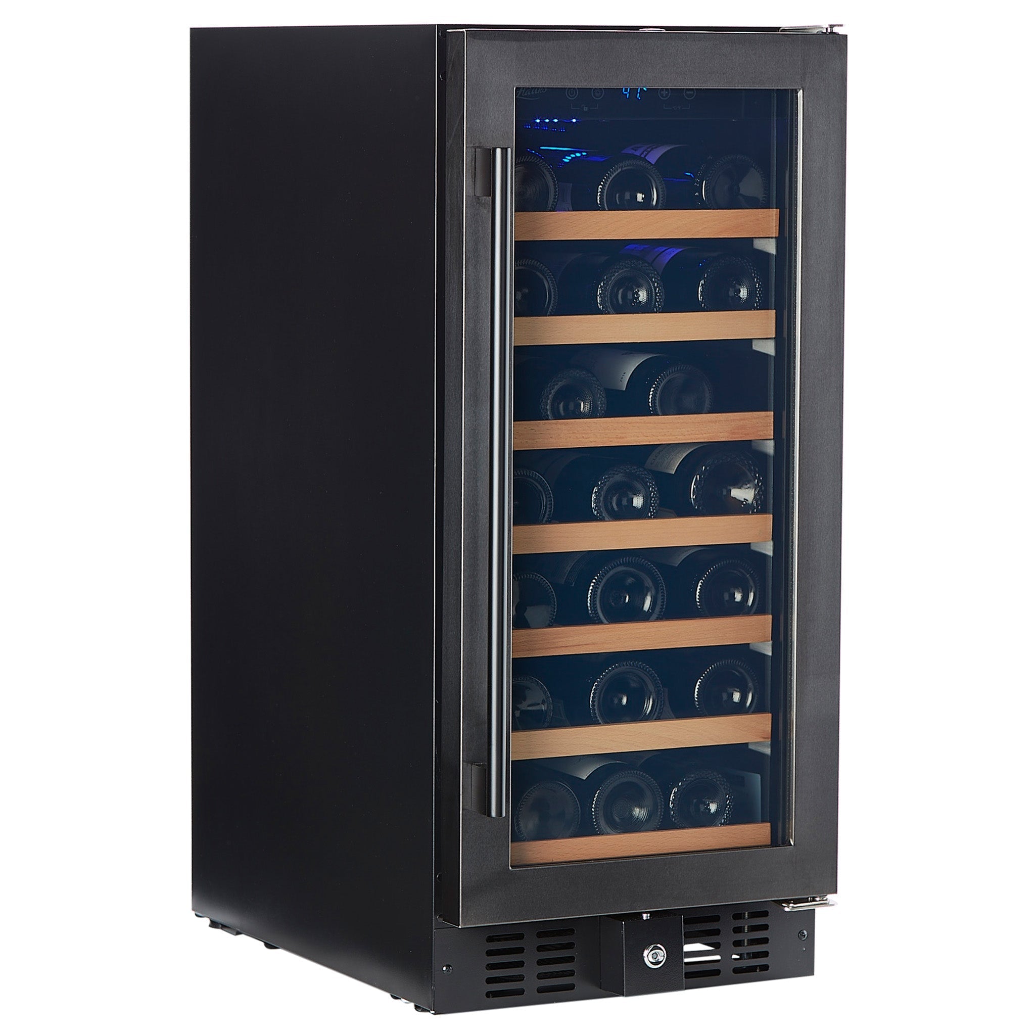 Smith & Hanks 34 Bottle Black Stainless Under Counter Wine Cooler-RE55007