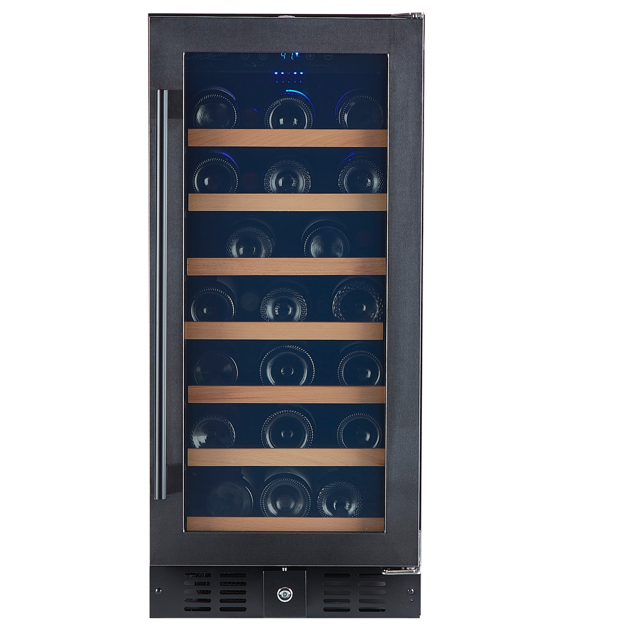 Smith & Hanks 34 Bottle Black Stainless Under Counter Wine Cooler-RE55007