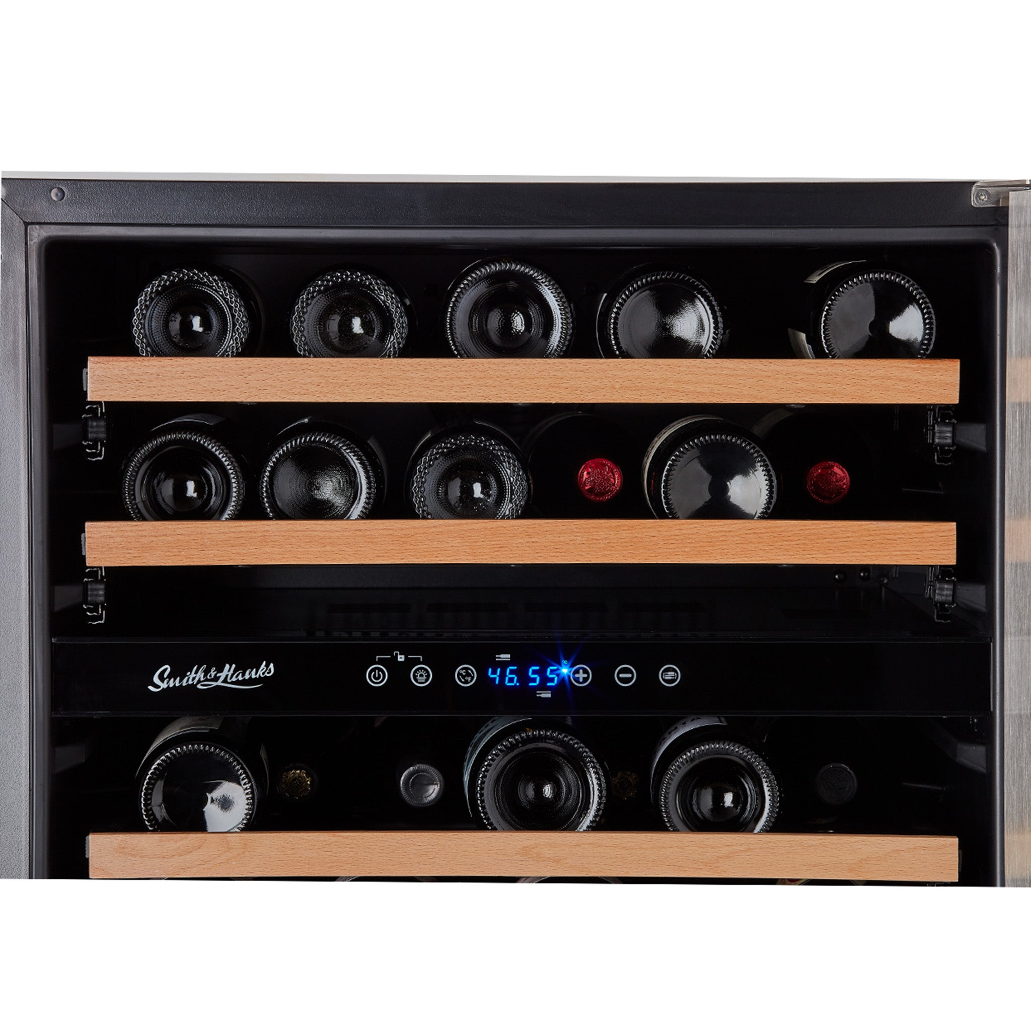 Smith & Hanks 46 Bottle Premium Dual Zone Under Counter Wine Cooler-RE100009