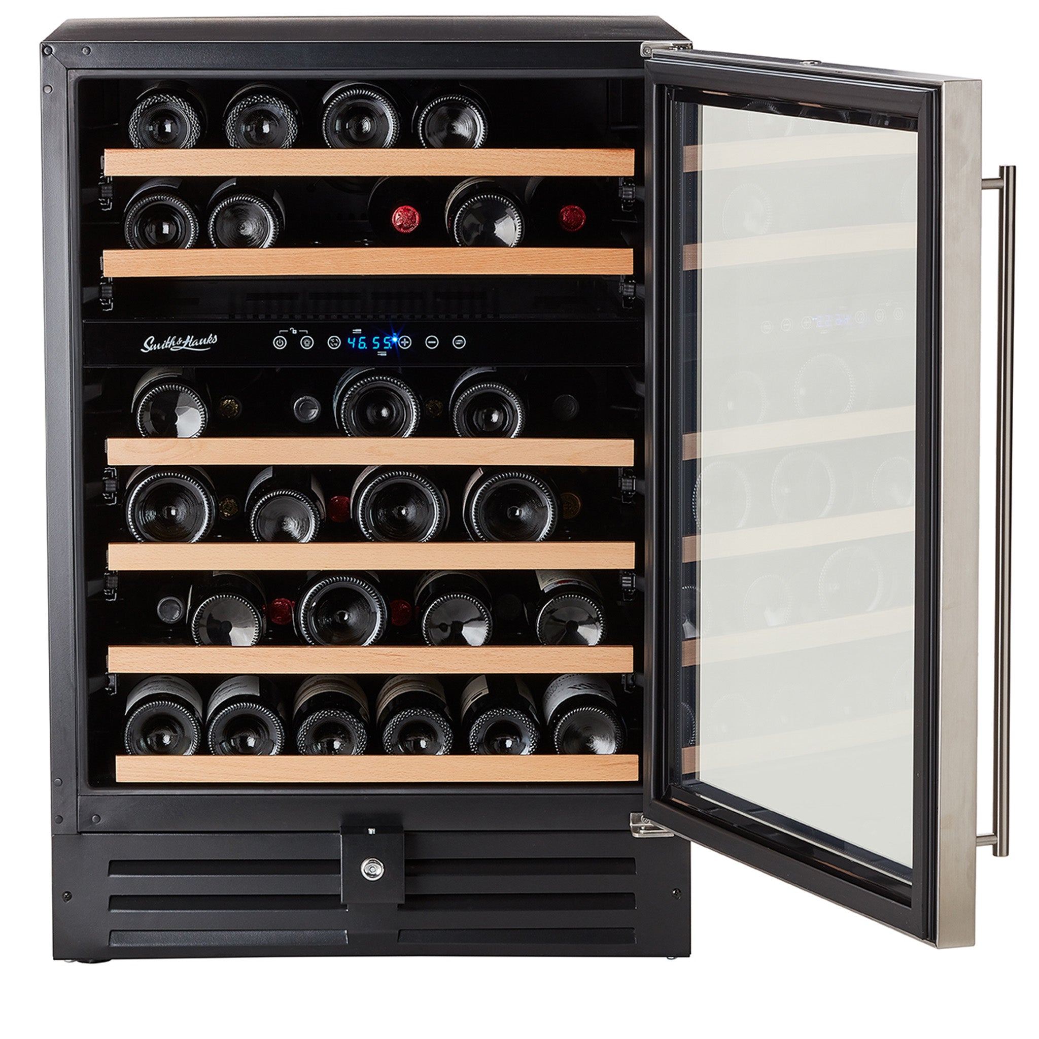 Smith & Hanks 46 Bottle Premium Dual Zone Under Counter Wine Cooler-RE100009