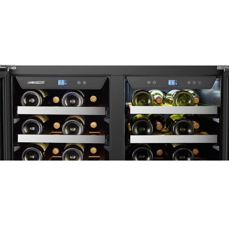 Lanbo LanboPro 62 bottle dual door wine cooler - LP66D