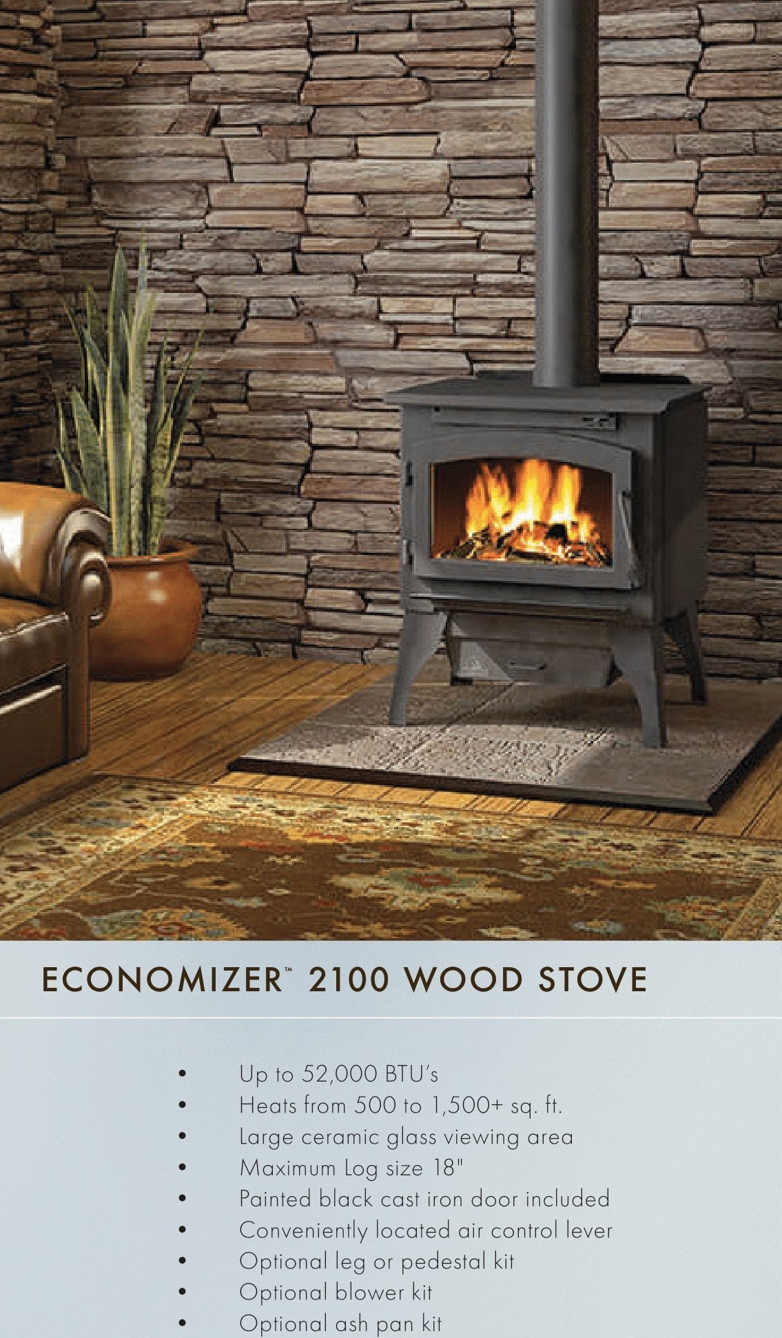 Napoleon Timberwolf Economizer Wood Burning Stove