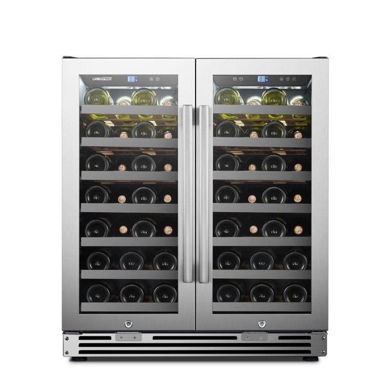 Lanbo LanboPro 62 bottle dual door wine cooler - LP66D