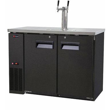 Kegco 49" Wide Dual Tap Black Commercial Kegerator - XCK-2448B-1