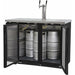 Kegco 49" Wide Dual Tap Black Commercial Kegerator - XCK-2448B-7