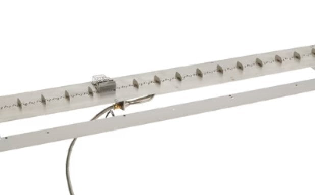 The Outdoor Greatroom | 13.5" x 36" Linear Crystal Fire Plus Gas Burner Insert and Plate Kit with Direct Spark Ignition