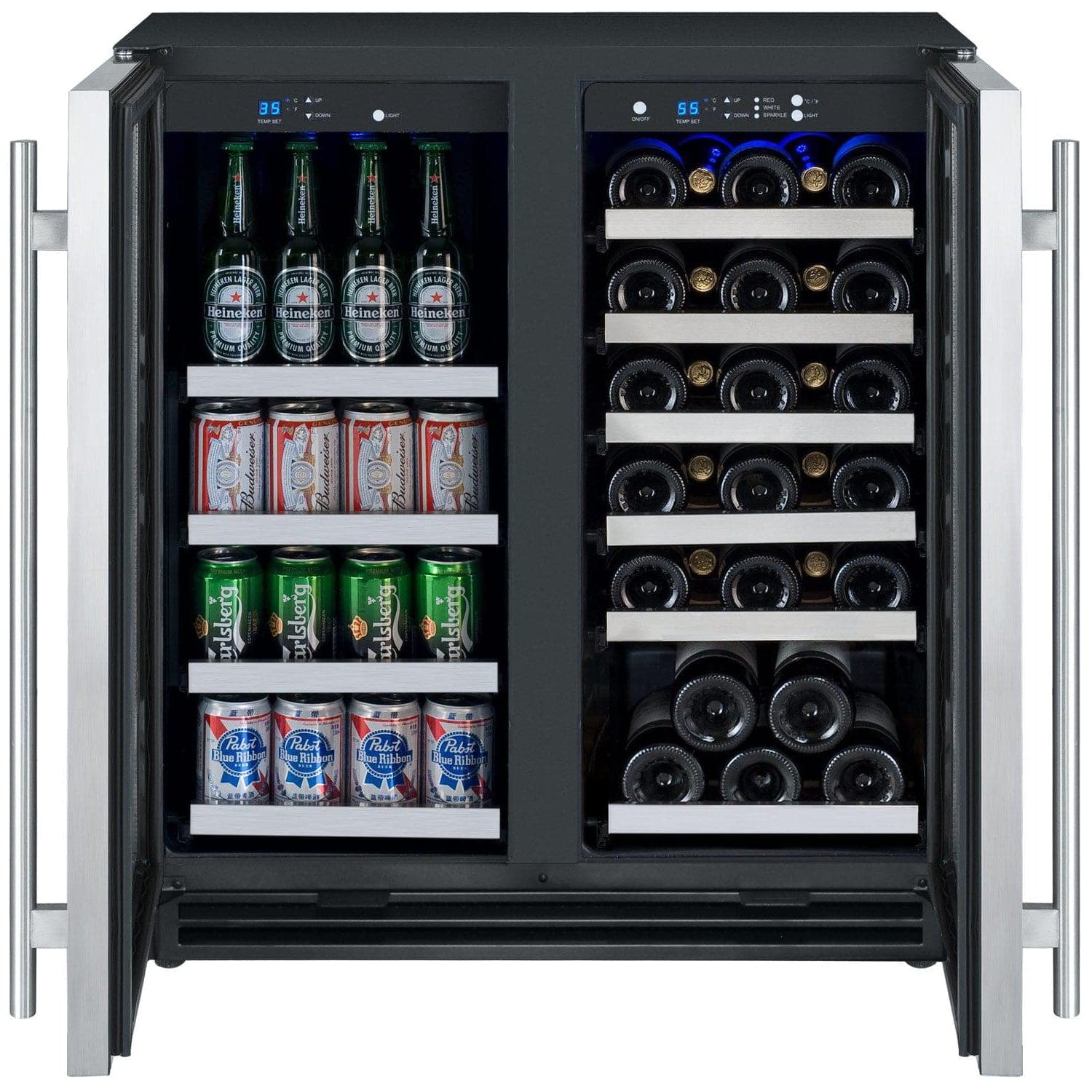 Allavino Allavino 30" Wide 30 Bottle/88 Can Dual Zone Built-In Wine Refrigerator VSWB30-2SF20