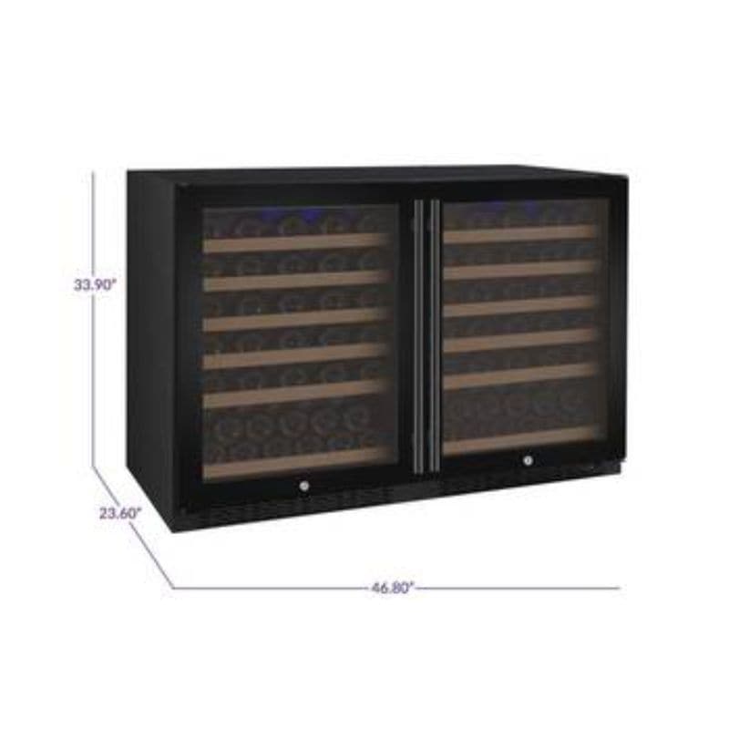 Allavino Allavino 47" Wide 112 Bottle Dual Zone Side-by-Side Wine Refrigerator 2X-VSWR56-1B20