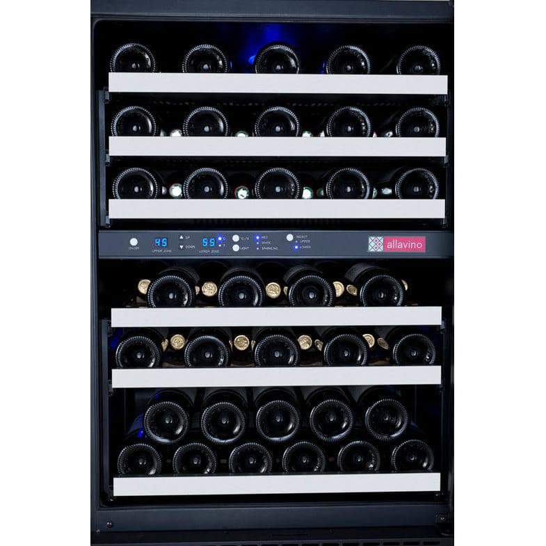 Allavino Allavino 47" Wide 112 Bottle Four Zone Side-by-Side Wine Refrigerator 2X-VSWR56-2S20