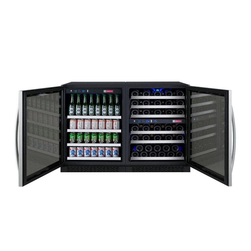 Allavino Allavino 47" Wide 56 Bottle/124 Can Side-by-Side Wine And Beverage Refrigerator 3Z-VSWB24-3S20