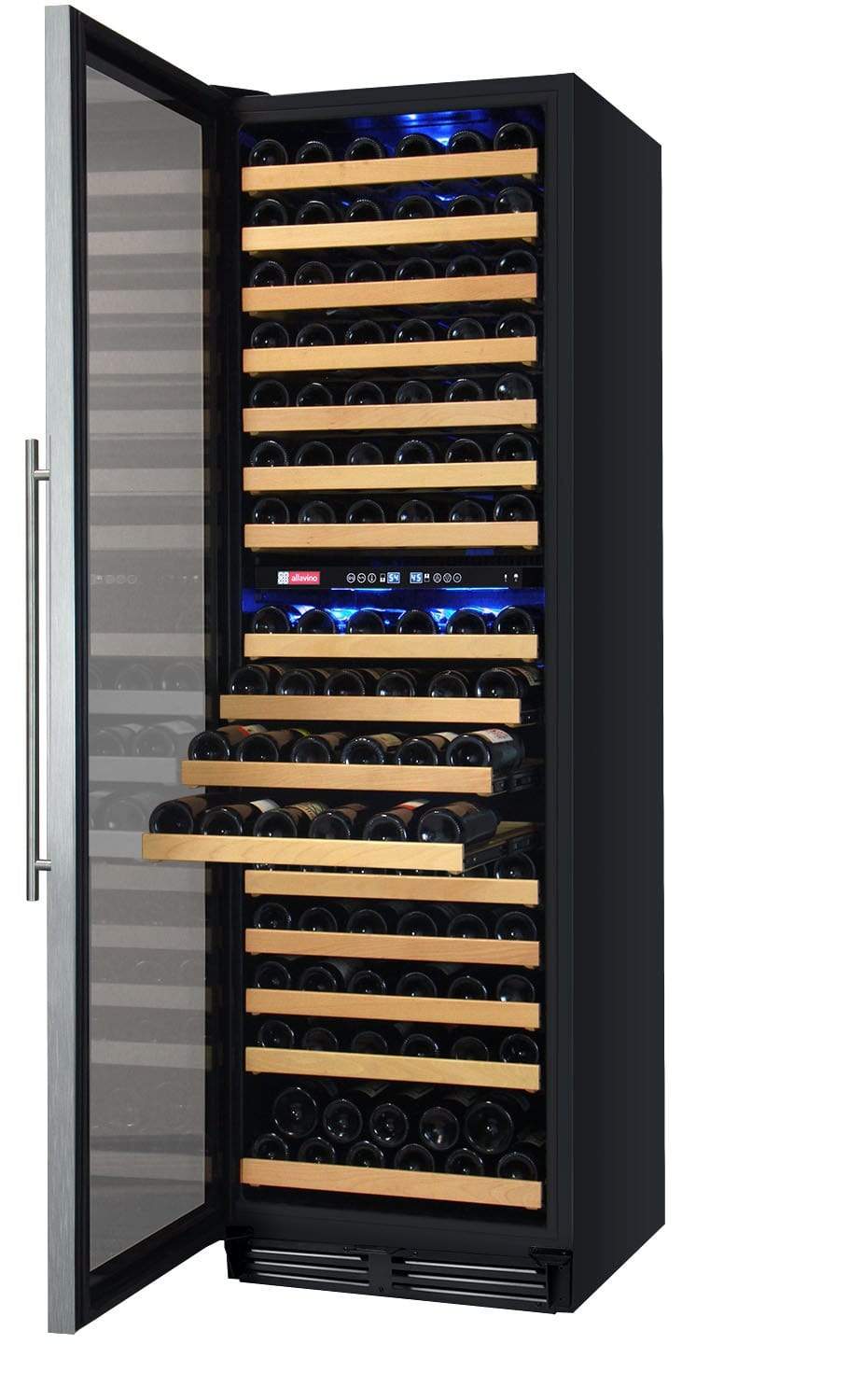 Allavino FlexCount Classic II Tru-Vino 172 Bottle Dual Zone Stainless Steel Left Hinge Wine Refrigerator YHWR172-2SL20-Allavino